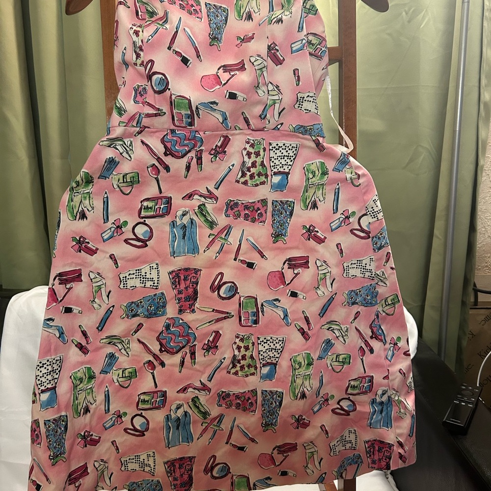 Danny & Nicole Pink and Black Sleeveless Halter Sundress
